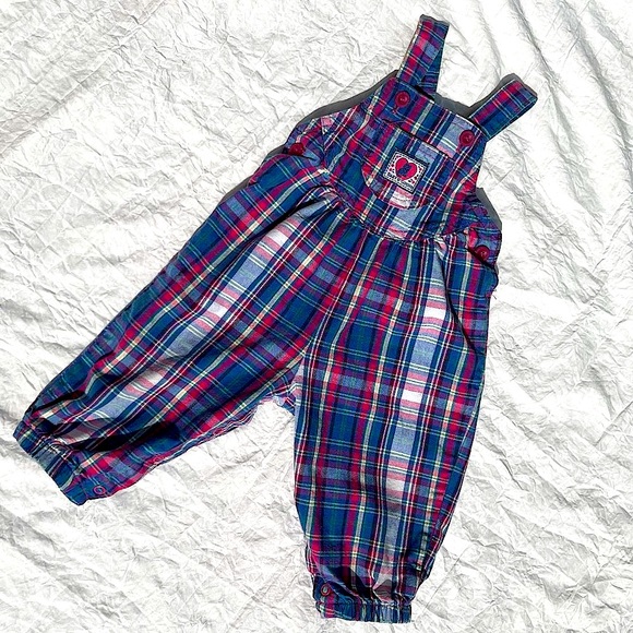 Vintage Other - Vintage 80's Oshkosh B'Gosh Plaid Vestbak Overalls